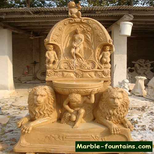 wall-fountain-lion-statues