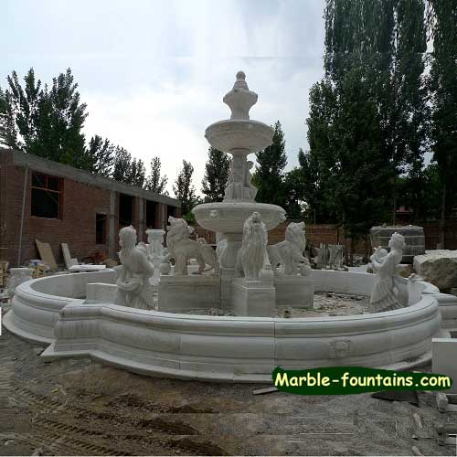white-marble-3-tierd-lion-fountain